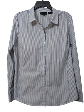 Women's Button-Down, Pin Striped Shirt, Sz 14T